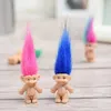 The New Kawaii Colorful Hair Troll Doll Plush Toy Family Members Mofa Mini Doll PVC Car Decoration Wholesale