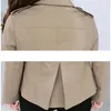 Women's Trench Coats Women's 2022 Coat Trendy Spring Autumn Short Windbreaker Jacket Female Double-Breasted Jackets Long Sleeve Top 698