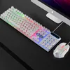 Keyboard Mouse Combos Punk Gaming Keyboard and Mouse USB Wired Backlit Retro 108 Keys Keyboards Headphone Mouse Pad 4in1 for Gamer 221011