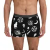 Caleçon Design Gothique Sous-Vêtements Chauve-Souris Imprimé Jaune Boxershorts Trenky Boxer Extensible pour Homme Brief Cadeau d'Anniversaire