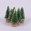Weihnachtsdekoration, 12 Stück, Mini-Baum, Sisal, Seide, Zeder – Dekoration, klein, blau, grün, weiß, Weihnachtstasche
