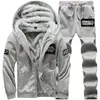 Survêtements pour hommes Hommes Camo Survêtement Hiver Ensemble Chaud Sweats À Capuche En Molleton Pour Hommes Marque Épaissir À Capuche Pantalon Costumes Pour Hommes Vêtements Pour Hommes Streetwear 221010