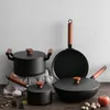 Table Mats Thickening Induction Cooker Gas Cooking Pots Cast Iron Non Stick Cookware Set