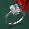 Cluster Rings Oevas High Carbon Diamond 925 Sterling Silver Wedding For Women Sparkling 8 10mm 5A Zircon Engagement Party Fine Jewelry