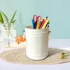 Sacs de rangement Porte-stylo Tasse Organisateur nordique pour crayon de bureau avec autocollants Maquillage minimaliste moderne simple