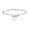 Braccialetti di collegamento Bracciale con urna a cuore a catena con graffetta per le donne Gioielli commemorativi commemorativi per la cremazione