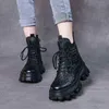 Damenstiefel, Leder, aushöhlen, coole Stiefel, leichte Muffinschuhe mit dicken Sohlen, 2022 Frühling und Sommer, neue High-Top-Atmungsaktivität, nackt 07091011