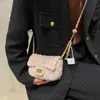 Mignon Mini sac à bandoulière en laine Design femmes sac à main chaîne mode sac à bandoulière 2022 Hit hiver nouvelle pochette de fête