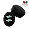 Jewelry Pouches Oval Velvet Ring Box Double Display Holder With Detachable Lid For Wedding Ceremony