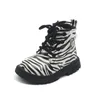 Sneakers Autumn Winter Children Short Boots Street Style Zebra Pattern Baby Shoes Boys Fashion Pink Leopard Kids Boots Girl