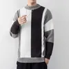 Suéteres para hombres Pull Homme Corea Estilo Moda Punto Hombre Otoño Invierno Grueso Cálido Alto Jerseys Hombres Suave Casual G221010