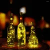 سلاسل 15 20 LED DIY Cork Light String Wine Bottle Stopper Copper Fairy Metal Strip Wire Outdoor Holiday Christmas Decoration