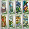 Window Stickers Customized Size Vintage Stained Art Glass Film Films Static Cling Frosted Opaque Sticker Bathroom Kitchen Door Home Decor