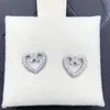 925 Sterling Silver Heart Swirl Stud Earrings Wedding Jewelry For Women Girls with Original Box for Pandora CZ diamond Engagement gifts Earring