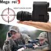 Caméras de chasse Megaorei 3 Night Vision Rifle Scope HD720P Video Record PO Take NV007 Hunting Optical Sight Camera 850NM Laser infrarouge IR 221011