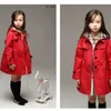 Down Coat Baby Çocuk Giyim Kız Sonbahar Prenses Palto Düz Renk Orta Uzun Orta Uzun Kelime Trenç Bebek Dış Giyim Giysileri