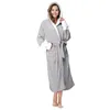 Women's Sleepwear Women Long Plus Size Winter Warm Coral Fleece Bathrobe Men Flannel Dobby Kimono Bath Robe Bridesmaid Dressing Gown #T2G