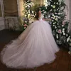 2023 Robe De mariée princesse Corset chérie cou robes De bal paillettes Tulle robes De mariée Robe De mariée robes Noiva Mariage258t