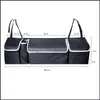 Organisateur de voiture Boîte de rangement de voiture réglable haute capacité Banquette arrière 4 Organisateur de coffre de sac Mti-Use Oxford Organisateurs de dossier de siège Accessoires Dhphx