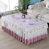 Table Cloth 2022 Band Rectangle Lace Tablecloth Tea Wedding Home Partty Dinner Cover Europe Tulle Floral Skirt