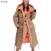 Femmes Down Parkas Neige Vêtements Femmes Oversize Veste Parkas D'hiver Mujer Épais À Capuche Rembourré Manteau Femme Casual Long Puffer Vestes Streetwear T221011