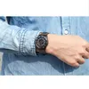 Montres-bracelets EUTOUR montre hommes innovant aimant balle spectacle Quartz en cuir véritable toile bracelet en acier montres Relogio Masculino