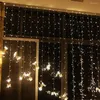 Strängar 3x3 LED ICICLE FAIRY LIGHT PLUG EU Garland Gardin Sträng Lampa Jul utomhus/inomhusdekoration för Xmas Wedding Hallowen