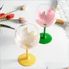 Tasses Soucoupes De Style Chinois Pointe Peinte Verre À Vin Cristal De Couleur Médiévale Peint À La Main Rouge Drop Livraison 2022 Maison Jardin Cuisine Dhwtp