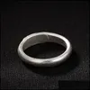Band Rings S925 Sterling Sier Korean Retro Ring Enkel personlighet M￥ngsidig Plain Light Womens Open Drop Delivery 2021 Jewelry Dhu5e