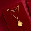 Collier pendentif coquille en laiton collier pour femmes dames mode collier jaune carillons Collection déclaration Long pull