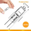 Pcs G4 ampoules halogènes 20W 12V lumière 2 broches ampoule de lampe claire pour cuisinière éclairage feux de signalisation piste