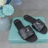 Clearance Sale 9.9USD Women Summer Slippers Sandals Luxury Sandals Slides Shoes Ladies Flip Flops Leather Flats P Triangle Mark Sandles Pantoufles Sandales