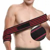 Genouillères 1 pièces Coudières réglables Bandage Protecteur de soutien élastique pour haltérophilie Powerlifting Bodybuilding Bras Wrap Brace Strap