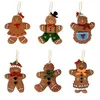 Decorazioni natalizie 2022 Gingerbread Man Pendenti Ornamenti Uomini morbidi per albero di Natale Hanging Decor Regali di anno Noel