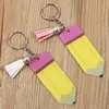 Taquel Diy Blank Keychain Keypis Chanchains acrílico Chain Chain Professores Day Gift Keyring FY3382 B1011 S RING