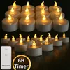 Candles Flameless Flickering Tea Lights LED Candles with 6 Hours Cycle AutoTimer Remote Control Battery Operated Electronics Tealights 221010