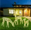 Christmas Decorations Set Of 3 White Glittered Doe Fawn Lighted Outdoor Christmas Winter Decoration For Front Yards