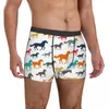 Mutande Intimo di cavalli colorati Intimo di design con stampa di cavalli di cartone animato Boxer di alta qualità Boxer traspirante da uomo di alta qualità Idea regalo