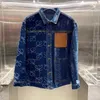 Men's Jackets designer Luxury Loe Designer Denim Jacket Mens Embroidered Lapel Shirt Men Women Casual Loose Cardigan Coat 0NTN