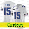 Custom Florida Gators College Football Jersey Anthony Richardson 15 Tim Tebow 22 Emmitt Smith Kyle Pitts Kyle Trask Hernandez Orange White Men Women Kids Jerseys