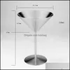 Arts And Crafts Arts Crafts Cocktail Cup Stainless Steel Wine Glass Martini Champagne Goblet Bar Tools Mugs For Party Fashion Design Dhfu2