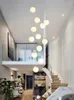 Lampade a sospensione Scale Lampadario moderno nordico Loft Duplex Soggiorno El Lobby Illuminazione decorativa domestica lunga