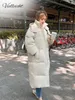 Kvinnor Down Parkas Vielleicht Korean Jacka Kvinnor Vinter Xlong Parkas Solid Hooded Thicken Warm Female Snow Wear Coat Padded Loose Clothes 221010