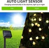 Strings 100 LED Crystal Ball Solar Lamp Power String Fairy Lights Garlands Garden Christmas Decor For Outdoor