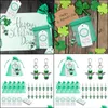 Gift Wrap Gift Wrap St. Patricks Day Guardian Angel Wings Keychain Party Pendant Key Chain Hooks With Green Candy Bag Irish Holiday Dhnxx