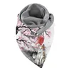 Berets Fashion Women Scarve Cartoon Printing Button Soft Wrap Darm Darm Darves Shawls Leisure Recial