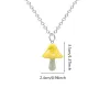 Pendant Necklaces Mushroom Shape Dangle Earrings Sweet Fresh Chic Charm Drop For Women Girls 3D Cute Funny Simation Food Delivery 202 Am5Wx