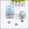 Party Favor Céramique Rose / Bleu Elephant Bank Coin Box pour le baptême Faveurs Baby Shower Cadeaux de baptême En gros Drop Livraison 2022 H DHP16