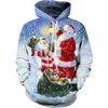 Sweats à capuche pour hommes Noël Père Noël Bonhommes de neige Automne Hiver Sweat à capuche imprimé en 3D Sweat à capuche pour hommes à manches longues Plus la taille Femmes Hommes