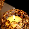 Candle Holders Party Supplies Wedding Ornament Pillar Craft Tea Light Candlestick Gold Crystal Bowl Church Holder